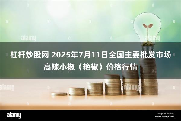 杠杆炒股网 2025年7月11日全国主要批发市场高辣小椒（艳椒）价格行情